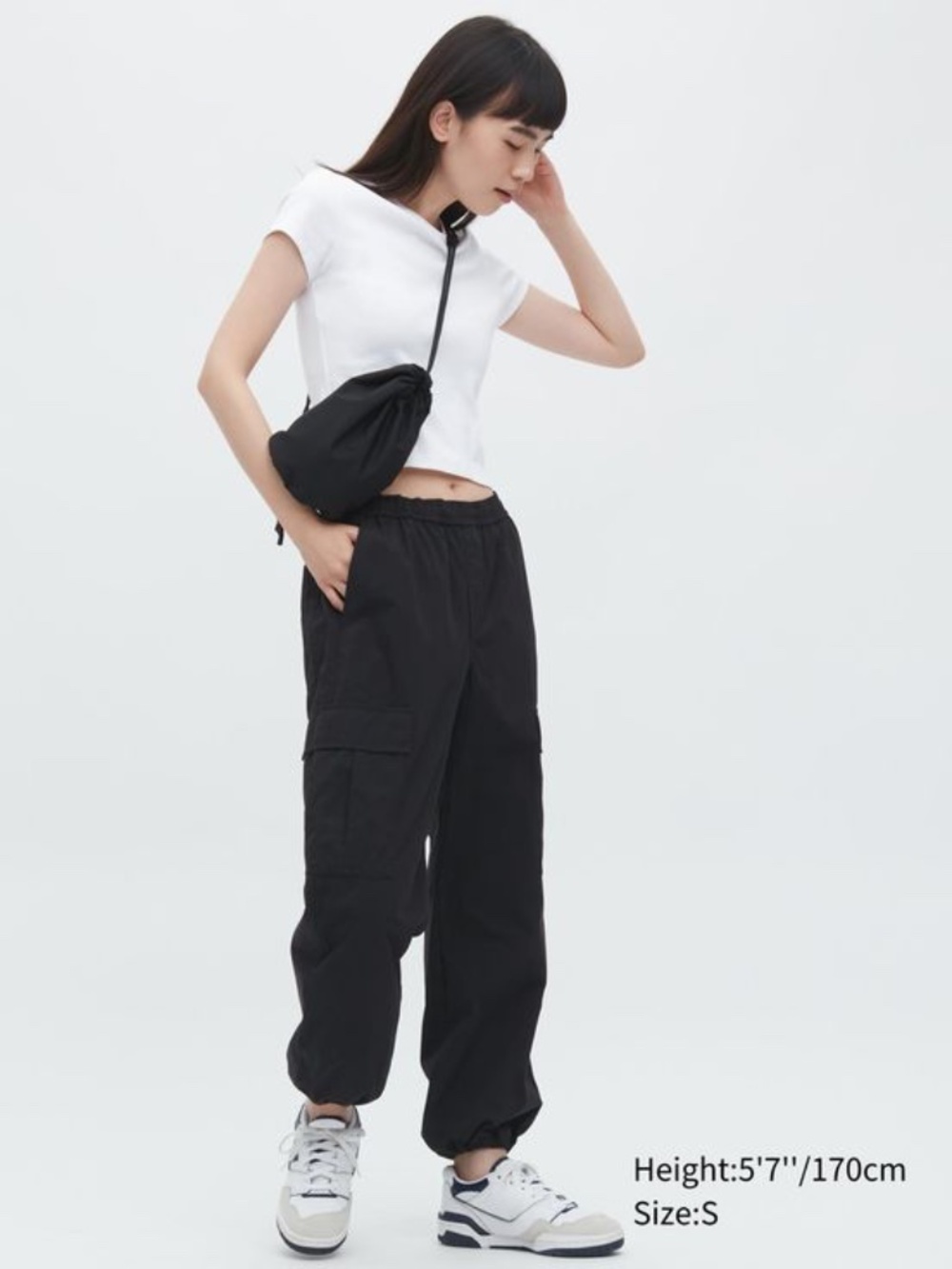 Uniqlo Womens Cargo Pants Black